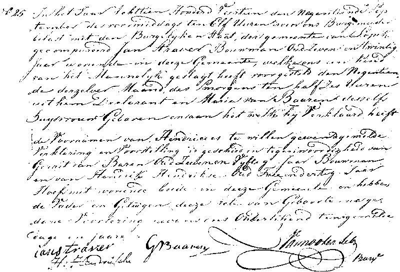 18140919 geb akte 25 Hendricus zv J Straver - M v Baaren